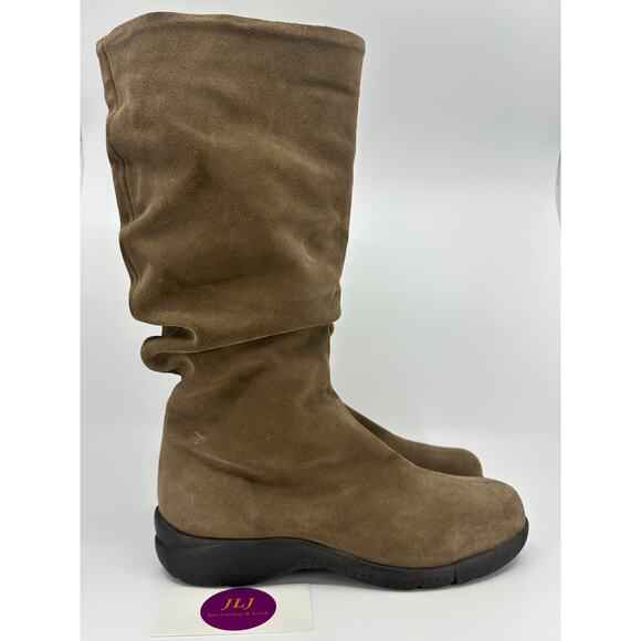 La Canadienne Women's Trevis Waterproof Suede Slouch Cuff Pull On Boots Size 8 - Picture 1 of 16